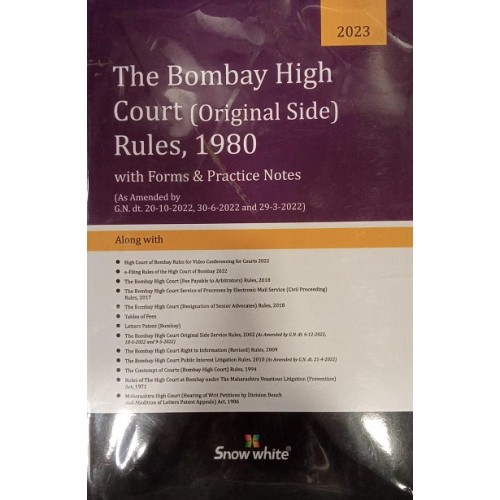 Snow White's The Bombay High Court (Original Side) Rules, 1980 with Forms & Practice Notes [HB]